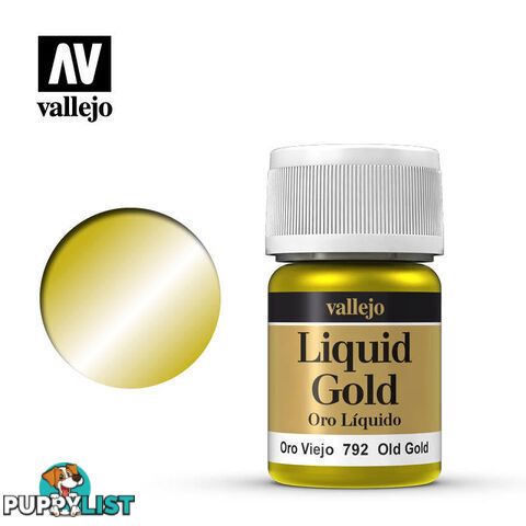 VALLEJO MODEL LIQUID METALLIC OLD GOLD AV70792 35ml - VALLEJO