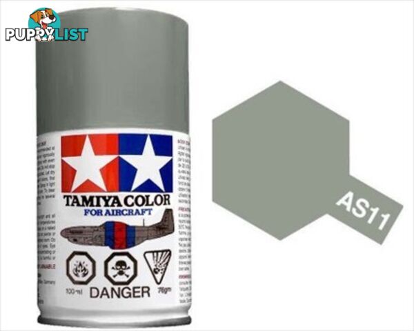 AS-11 TAMIYA ACRYLIC SPRAY PAINT 100ml (Aircraft) MEDIUM SEA GREY - TAMIYA PAINTS &amp; Accessories