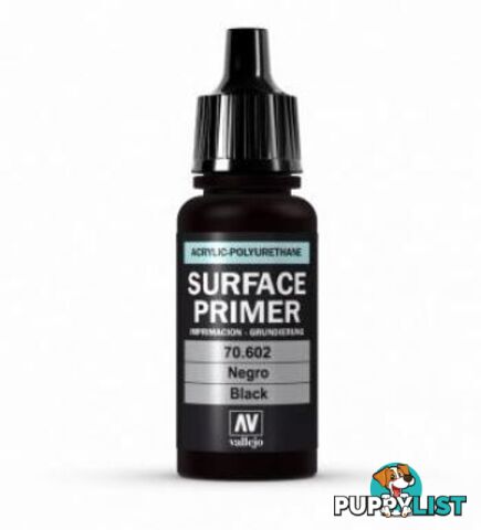 VALLEJO ACRYLIC POLYURETHANE - PRIMER  BLACK 70602 - VALLEJO