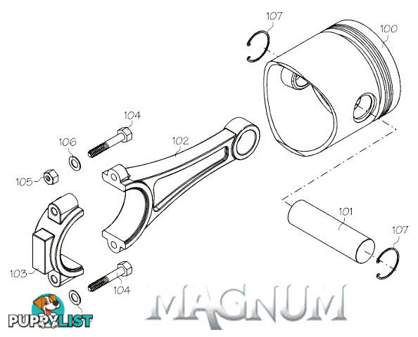 52606B (MAGNUM ENGINE PART) MUFFLER