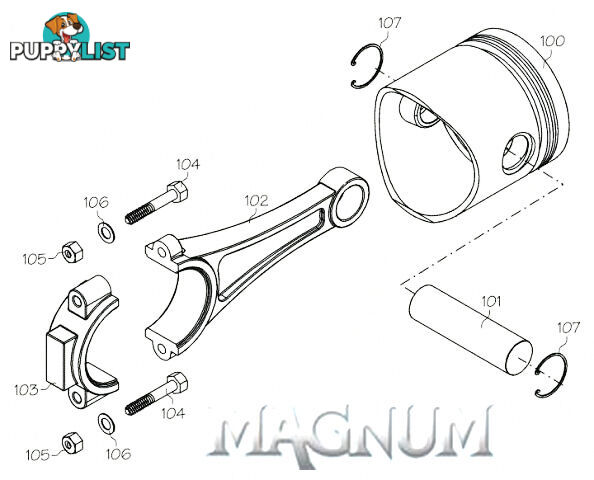 180204F (MAGNUM ENGINE PART) CONNECTING ROD