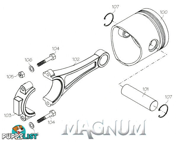 80208 (MAGNUM ENGINE PART) PIN REATINER XL80/91FS