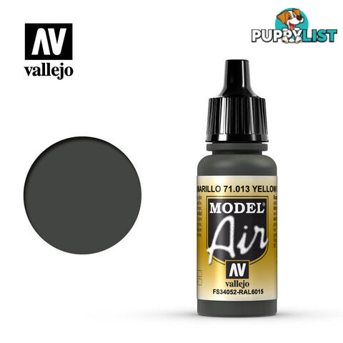 VALLEJO MODEL AIR ACRYLIC PAINT YELLOW OLIVE 71013 - VALLEJO