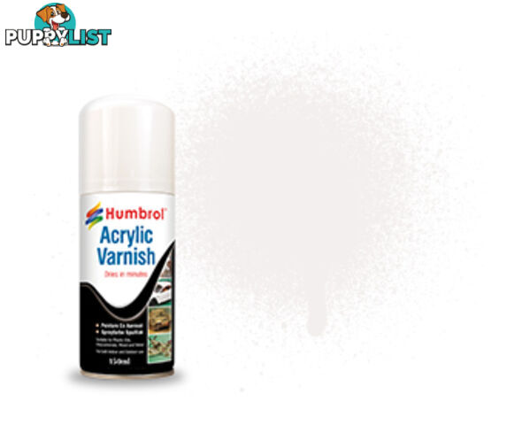 135 HUMBROL ACRYLIC SPRAY PAINT    VARNISH SATIN 150ml - HUMBROL