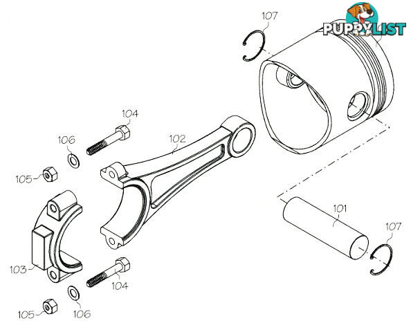 F1221 (YS ENGINE PART) PISTON F120