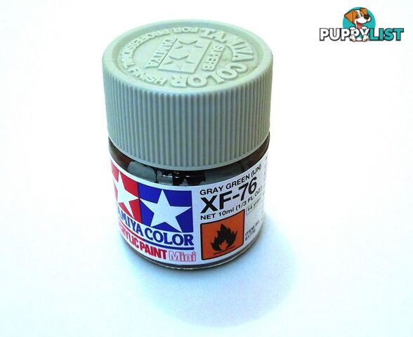 XF-76   TAMIYA ACRYLIC PAINT FLAT GREY GREEN - TAMIYA PAINTS &amp; Accessories