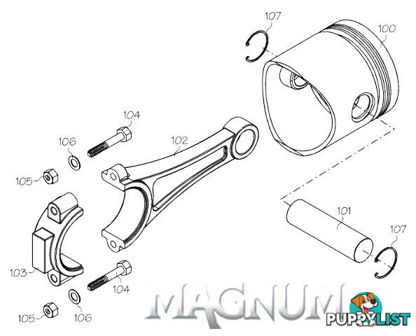 6123 (MAGNUM ENGINE PART) CYLINDER SCREW 4 PCS