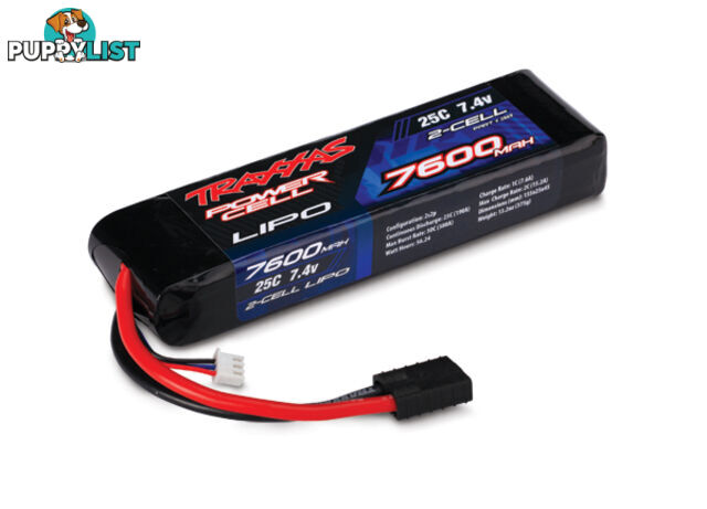 2869 (PART)  TRAXXAS BATTERY 7600MAH 7.4V 2CELL 25C LIPO - TRAXXAS PARTS