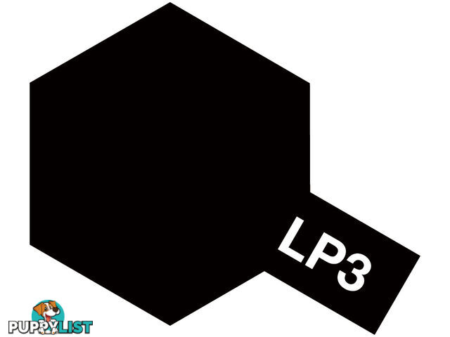 LP-3 TAMIYA LACQUER PAINT FLAT BLACK 10ml - TAMIYA PAINTS &amp; Accessories