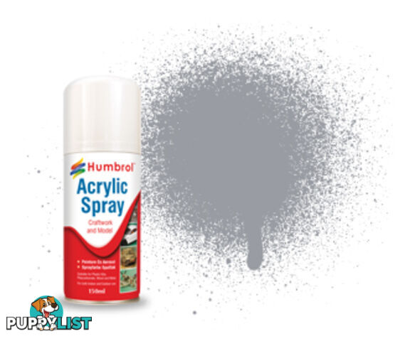 064 HUMBROL ACRYLIC SPRAY PAINT    GREY 150ml - HUMBROL