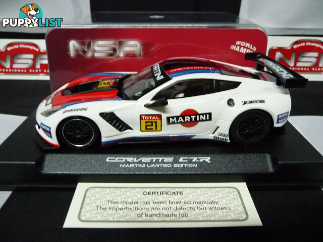 NSR 1:32 0159AW Corvette C7R Martini Racing White No.21 slot car also suits  scalextric/carrera - NSR - Does not apply