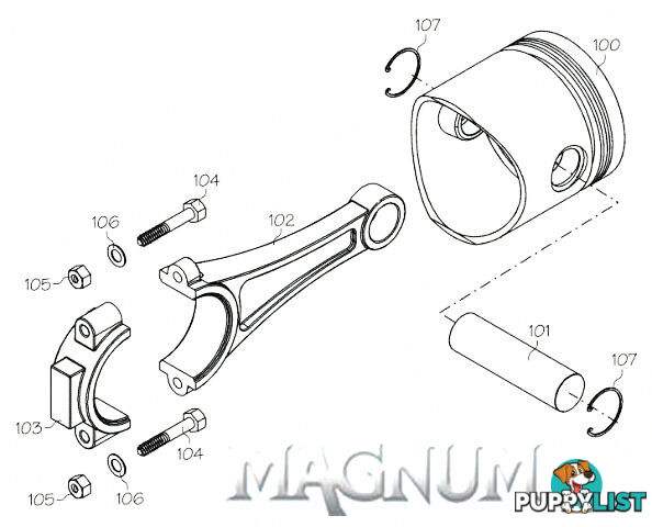 91207F (MAGNUM ENGINE PART) PISTON PIN XL91FS