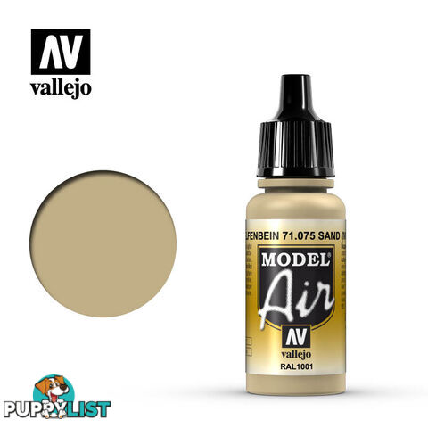 VALLEJO MODEL AIR ACRYLIC PAINT SAND 71075 - VALLEJO