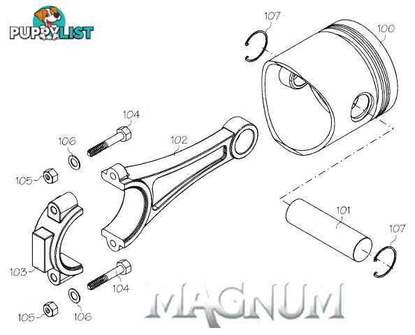 G36123 (MAGNUM ENGINE PART) MUFFLER BOLT SET XL180AR