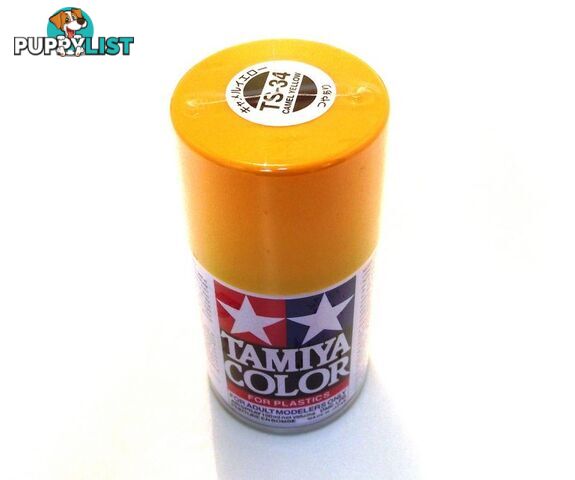 TS-34   TAMIYA ACRYLIC SPRAY PAINT  CAMEL YELLOW - TAMIYA PAINTS &amp; Accessories