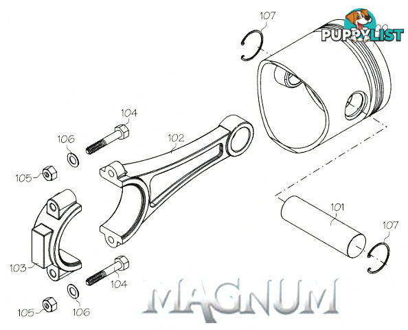 340204 (MAGNUM ENGINE PART) CONNECTING ROD ASSY