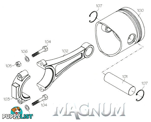 30213 (MAGNUM ENGINE PART) PISTON PIN / RETAINERS