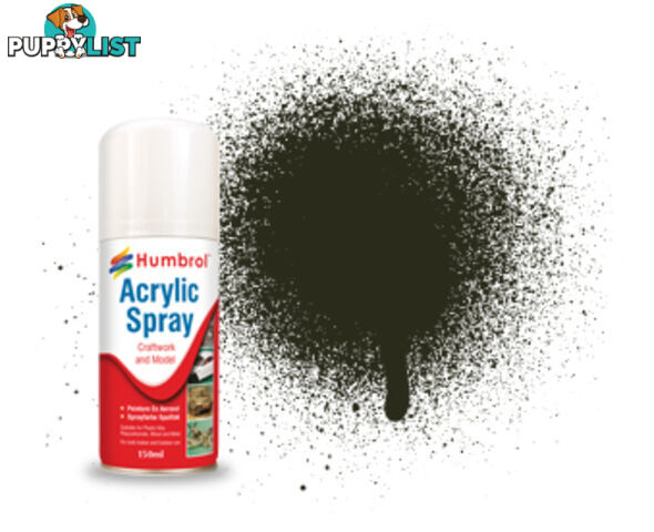 053 HUMBROL ACRYLIC SPRAY PAINT    GUN METAL 150ml - HUMBROL