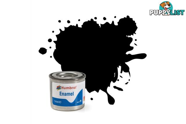 33   HUMBROL ENAMEL PAINT BLACK MATT - HUMBROL