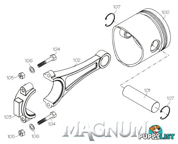 121092 (MAGNUM ENGINE PART) FRONT CALL BEARING XL120RFS