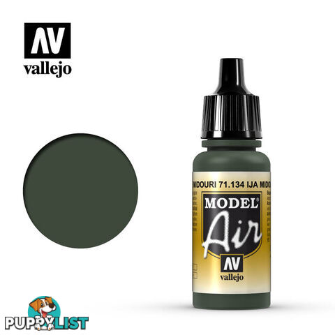 VALLEJO MODEL AIR ACRYLIC PAINT MIDOURI GREEN 71134 - VALLEJO