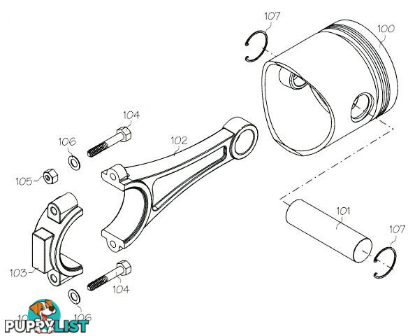 F1521 (YS ENGINE PART) PISTON 140FZ