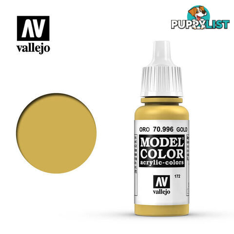 VALLEJO MODEL COLOR METALLIC GOLD 17ML AV70996 - VALLEJO