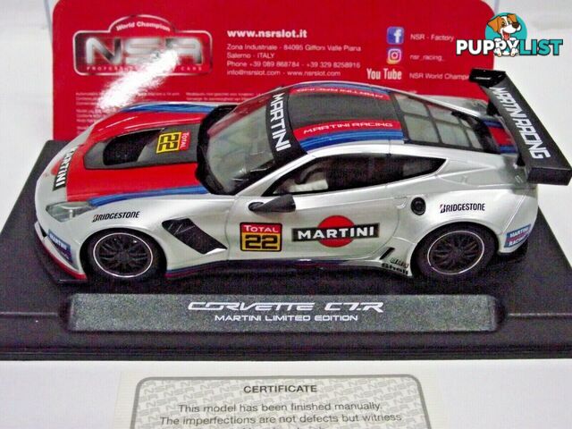 NSR 1:32 0160AW Corvette C7R Martini Racing Grey No.22 slot car also suits  scalextric/carrera - NSR - Does not apply