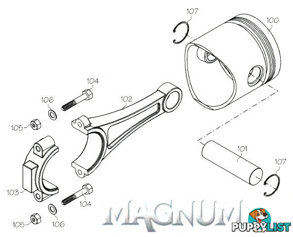 61120 (MAGNUM ENGINE PART) MUFFLER BOLT SET