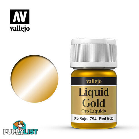 VALLEJO MODEL LIQUID METALLIC RED GOLD AV70794 35ml - VALLEJO