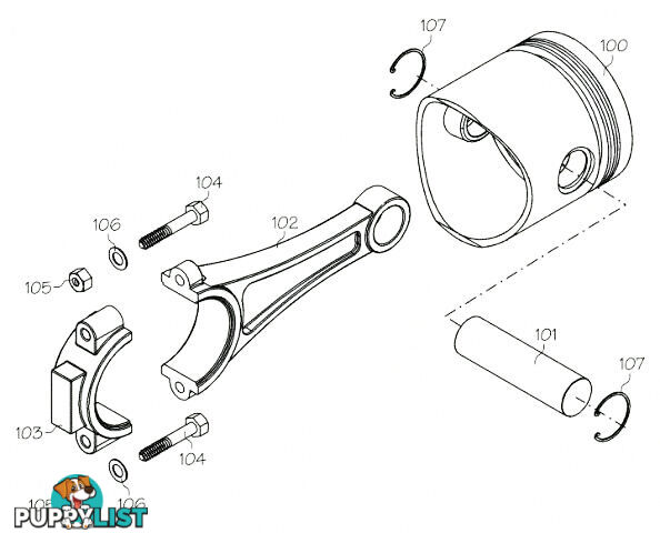 F9134 (YS ENGINE PART) ROCKER ARM SHAFT AC91