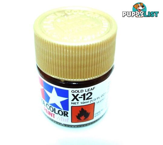 X-12   TAMIYA ACRYLIC PAINT GOLD LEAF (gloss) - TAMIYA PAINTS &amp; Accessories