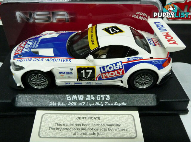 NSR 1:32 0001AW BMW Z4 GT3 E89 Liqui Moly 24h Dubai 2011 slot car also suits  scalextric/carrera - NSR - Does not apply