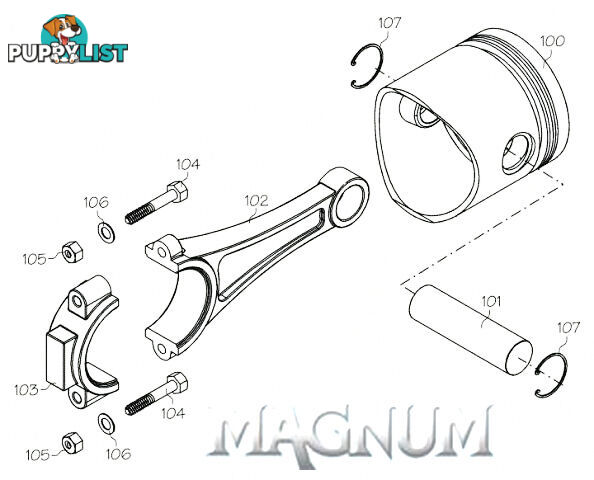 91416F (MAGNUM ENGINE PART) GASKET SET