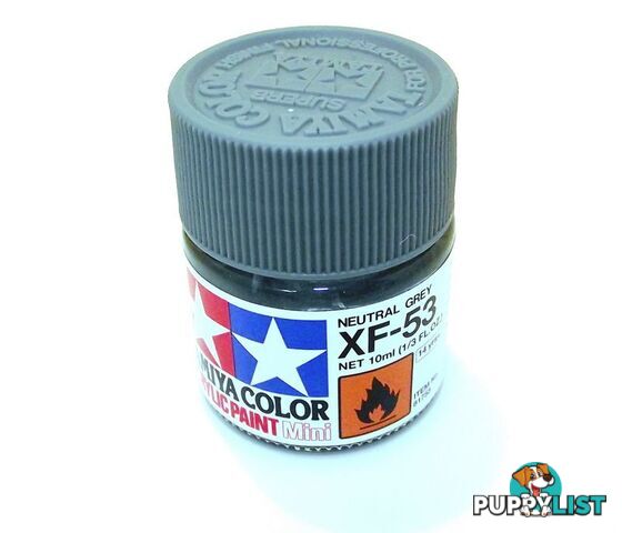 XF-53   TAMIYA ACRYLIC PAINT FLAT NEUTRAL GREY - TAMIYA PAINTS &amp; Accessories