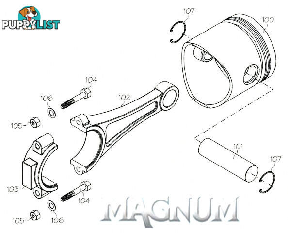 91110 (MAGNUM ENGINE PART) REAR BEARING XL91/108/120