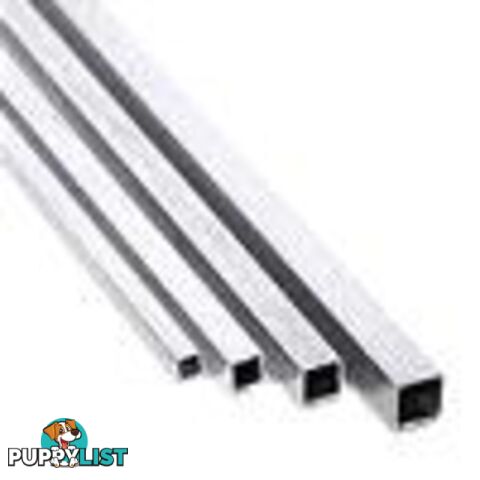 K&S METAL #83013 ALUMINIUM SQUARE TUBE .014 WALL (12IN LENGTHS) 3/16IN (1 TUBE PER CARD) - K &amp; S METALS