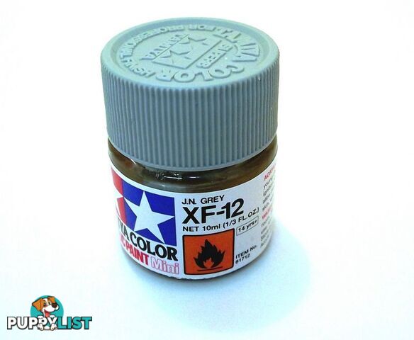 XF-12   TAMIYA ACRYLIC PAINT FLAT J.N.GREY - TAMIYA PAINTS &amp; Accessories