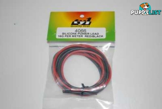 TY1 SILICONE BATT WIRE16G RED/BLACK 1METER TY4066 - TY1