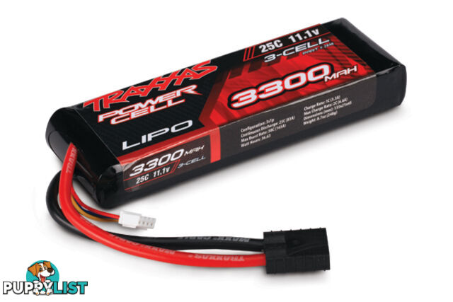 2846 (PART) TRAXXAS BATTERY  3300MAH 11.1V 3CELL 25C LIPO - TRAXXAS PARTS