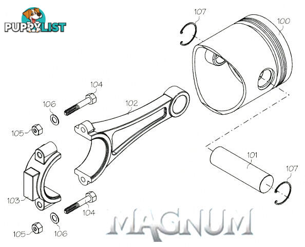 180606F (MAGNUM ENGINE PART) MUFFLER