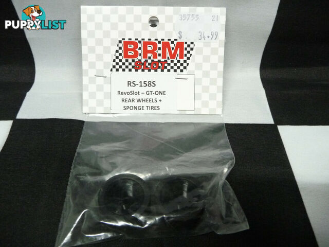 BRM SLOT RS-158S RevoSlot GT One - Rear Wheels + Sponge Tyres - REVOSLOT - Does not apply