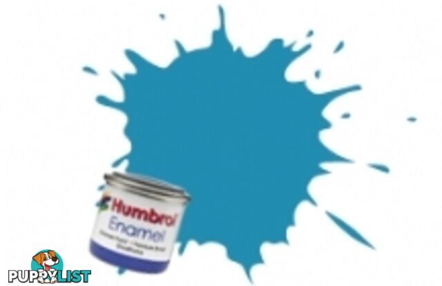 48   HUMBROL ENAMEL PAINT MEDITEREANEAN BLUE GLOSS - HUMBROL