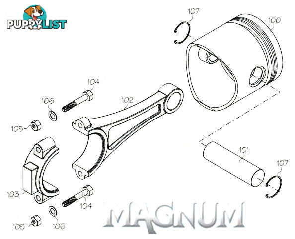 180208F (MAGNUM ENGINE PART) PIN RETAINER