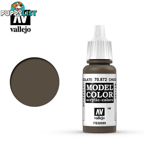 VALLEJO MODEL COLOR CHOCOLATE BROWN AV70872 - VALLEJO