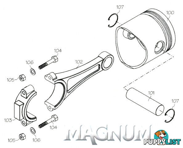 15204 (MAGNUM ENGINE PART) CONNECTING ROD ASSY XL21A