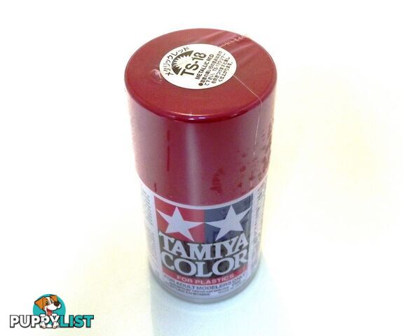 TS-18   TAMIYA ACRYLIC SPRAY PAINT  METALLIC RED - TAMIYA PAINTS &amp; Accessories