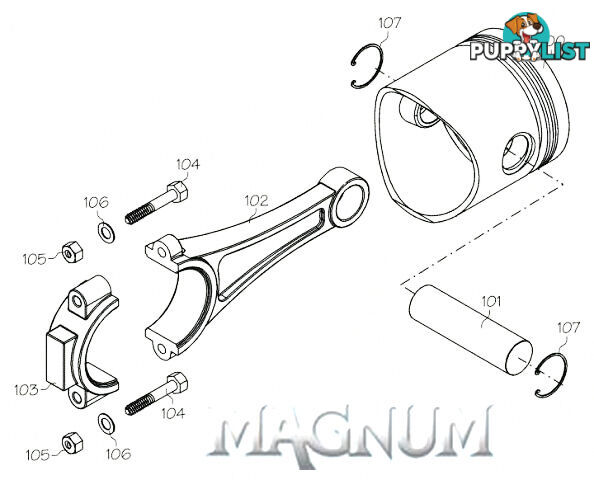 180732F (MAGNUM ENGINE PART) BEARING HOUSING GASKET