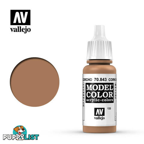 VALLEJO MODEL COLOR CORK BROWN 17ML AV70843 - VALLEJO