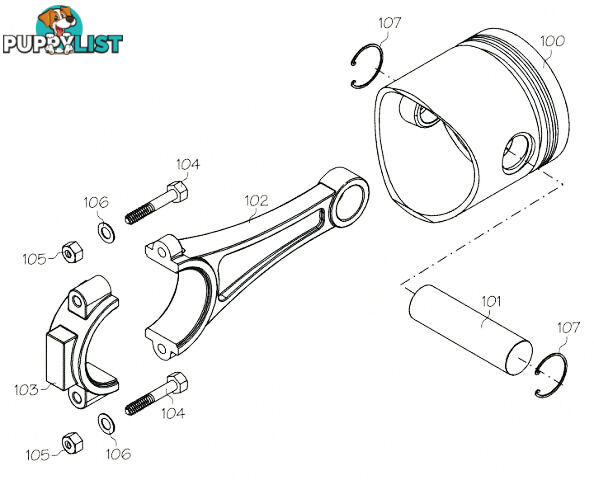 F4023 (YS ENGINE PART) PISTON DZ160